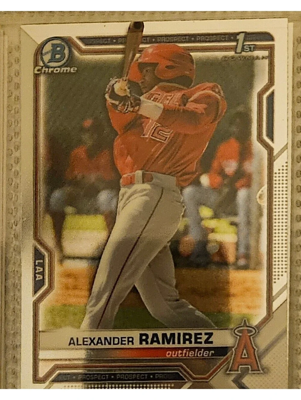 2021 BOWMAN CHROME PROSPECT 1ST LOS ANGELES ANGELS ALEXANDER RAMIREZ #BCP-145